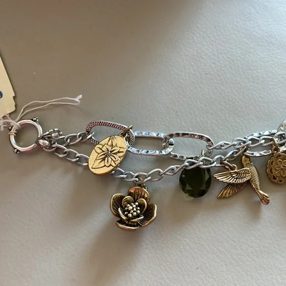Lucky Brand double chain charm bracelet - Picture 3 of 7